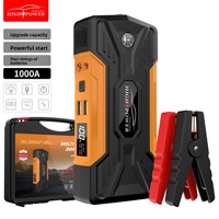 QY QC-GJ-025 Démarreur de secours automobile 1000A Grande Capacité, Lanceur de batterie extérieur, Chargeur numérique, Marteau de sécurité 3000+