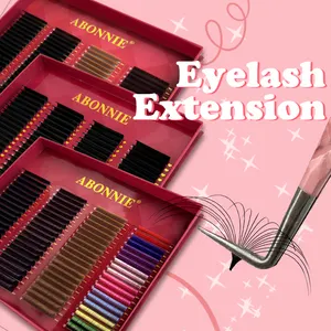 8-25mm Mink eyelash extension supplier matte black velvet lash tray lash extension products j b c d extension lashes