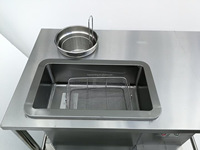 Table de préparation de panure de poulet en acier inoxydable Restaurant de restauration rapide KFC