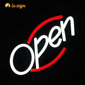 Manufacturer custom easy use open neon sign waterproof led open sign for shop