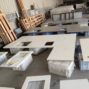 Factory Wholesale Modern Design White Quartz Polished Countertops OEM/ODM Calacatta 5046 Nuvo 20mm <b>Artificial</b> <b>Stone</b> Kitchen - Product Image 4