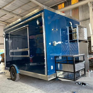 Chariot de nourriture mobile unique vintage de style Houston, vente de hot-dogs, pizzas, hamburgers, barbecue au charbon de bois, avec cuisine complète - Product Image 6