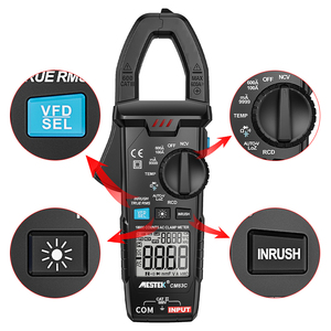 MESTEK 600A AC/<span class=keywords><strong>DC</strong></span> Điện Áp <span class=keywords><strong>Ohm</strong></span> Máy Kiểm Tra Hiện Tại Kẹp Kìm Hiện Tại Với Đồng Hồ Đo Nhiệt Độ Có Thể Phát Hiện - Product Image 2