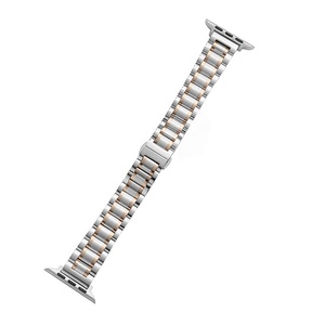 <span class=keywords><strong>Bracelet</strong></span> de <span class=keywords><strong>montre</strong></span> élégant en acier inoxydable avec fermoir déployant pour femmes, 20 mm 22 mm, <span class=keywords><strong>bracelet</strong></span> de <span class=keywords><strong>montre</strong></span> intelligente en métal pour Apple Watch 1 2 3 4 5 6 7 - Product Image 4
