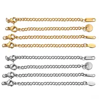 Extension en acier inoxydable chaînes de queue de homard étendues fermoirs connecteurs collier à faire soi-même fabrication de bijoux accessoires fournitures