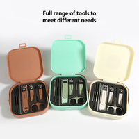 Kit de toilettage portable en acier inoxydable, coupe-ongles pour doigts et orteils, étui de voyage, ensemble de manucure, ensemble de coupe-ongles pour hommes et femmes