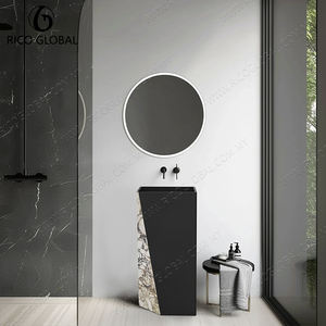 Lavabo de Pedestal de Piedra Natural con Diseño Moderno, Resistente y Duradero, para Baño Comercial - Product Image 3