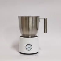 Mousseur à lait électrique automatique en plastique avec latte-art, capacité de 500 ml pour un usage domestique