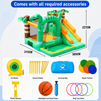 Château gonflable conforme à la norme EN71 pour les grands enfants, salle de jeux intérieure, design pliable facile, château gonflable sur le thème des animaux