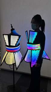 Abito LED Future Tech per Donne |   Sexy Gonna LED Argento per DJ e Cantanti, Costume per Performance sul Palco SEO - Product Image 3