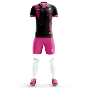 Vente en gros de kits de football d'équipe Uniforme de sport à sublimation personnalisée Maillot de football en maille vierge pour homme Chemise d'équipe à manches courtes - Product Image 6