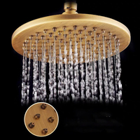 Ensemble de douche mural de luxe en laiton antique, avec robinetterie chaude et froide, système de douche pluie, certifié CE