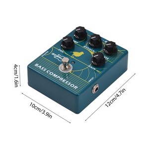 Pédale d'effet de basse ZORY pour guitare basse électrique, pédale d'ampli basse, True Bypass, DC 9V, interface d'entrée/sortie 6,35 mm, Comp - Product Image 2