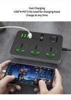 Fiche USB multifonctionnelle pour la maison Ligne multiprise haute puissance Carte de prévention des chocs électriques pour enfants