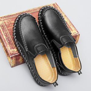 Mocassins pour hommes, chaussures de conduite, Penny Loafer, en cuir microfibre, à bout bas, à enfiler, faits main, décontractés, respirants, pour l'extérieur - Product Image 5