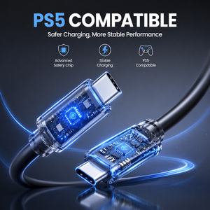 Câbles d'alimentation personnalisés, câble de charge USB <span class=keywords><strong>PS5</strong></span>, OEM, anti-jaunissement, câble de charge rapide - Product Image 3