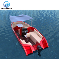 Bateau HDPE de luxe 6M pour 10 passagers Conception moulée monobloc stable Certifié CE Écologique pour les croisières et les visites touristiques