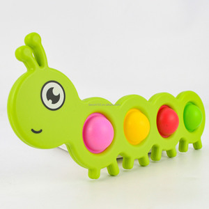 Jouet anti-stress en silicone <span class=keywords><strong>Pop</strong></span> Caterpillar pour enfants, jeu de pression à bulles pour les doigts, puzzle éducatif de bureau - Product Image 3