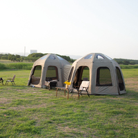 Vente en gros d'usine, tente gonflable de luxe pour l'extérieur, 2 à 4 personnes, une chambre, automatique, imperméable, en Oxford, pour le camping
