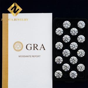 โรงงานจีนจำหน่ายอัญมณีขายส่ง มอยส์ซาไนต์สีขาว คุณภาพ VVS1 ขนาด 3 มม. ถึง 15 มม. รูปทรงกลม - Product Image 5