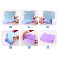 Boîte d'expédition en carton recyclé avec fermeture éclair et bande de déchirement, impression personnalisée, emballage pour e-commerce, boîtes en carton ondulé