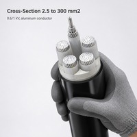 Kabel Daya Tegangan Rendah YJLV 0.6/1kV Inti Aluminium Berisolasi XLPE Berlapis PVC 4+1 Inti