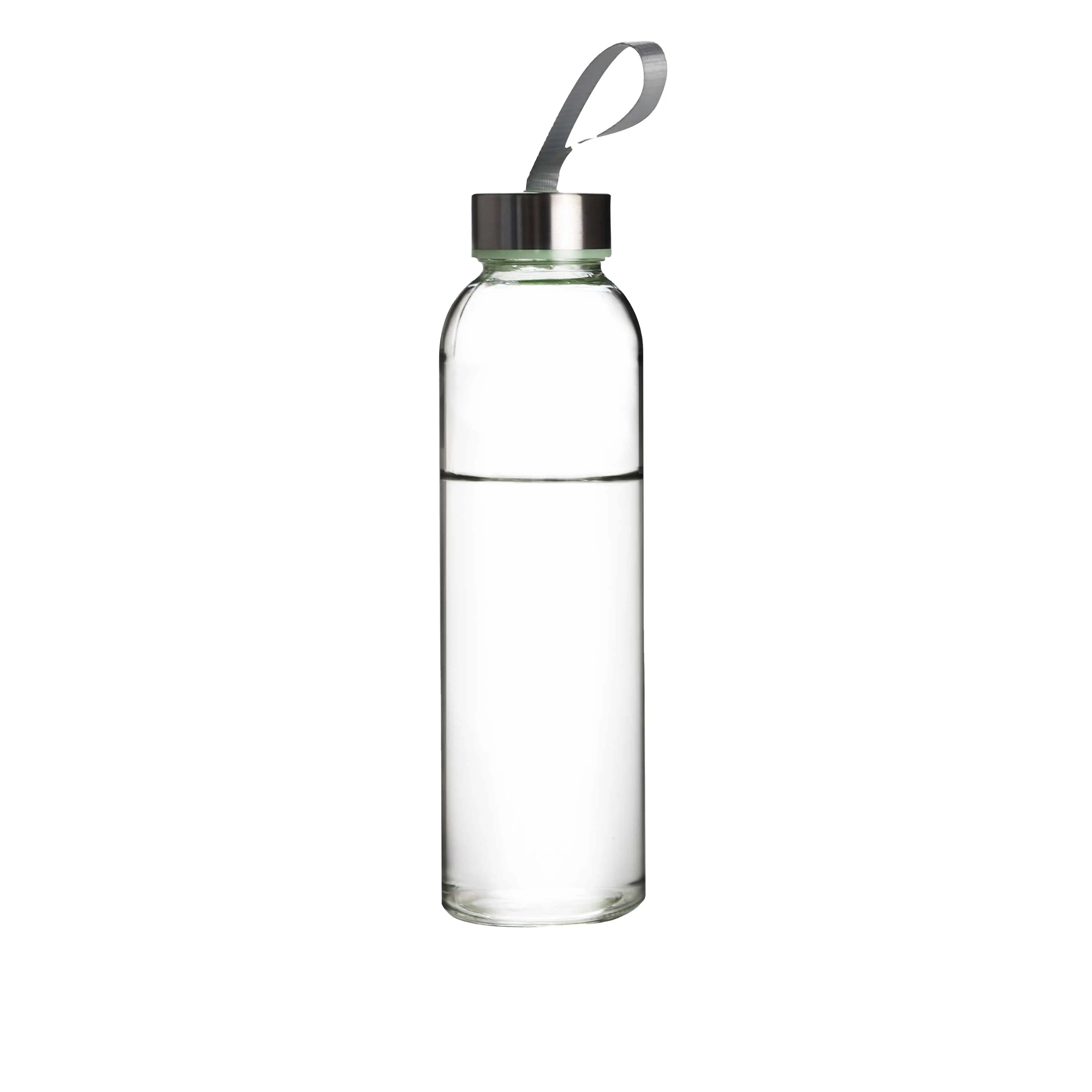 Glazen Flessen Eco Vriendelijke Bpa Gratis Roestvrijstalen Deksel Drinken Fles 500Ml Drinken Custom Glas Water Fles