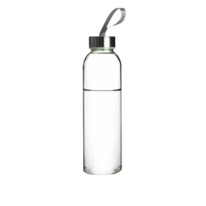 Bottiglie di vetro Eco Friendly Bpa Free coperchio in acciaio inossidabile borraccia 500ml bere bottiglia d'acqua in vetro personalizzata