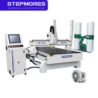 Routeur CNC 4 axes haute précision avec PLC, machine de gravure simple, fraisage 2D 3D, table à vide pour la fabrication de moules en mousse, bois et sculptures