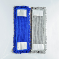 Tête de balai serpillère en chenille 100% polyester, tampon de rechange en microfibre 40x12cm, lavable et réutilisable pour nettoyage humide ou sec