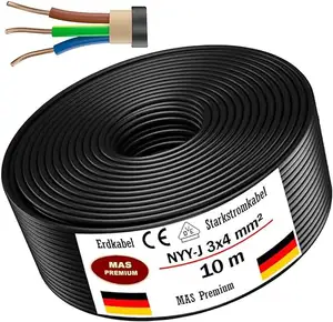 NYM-J 150850849 Sheathed Cable - 3 x 1.5 mm 5 x 2.5 mm Grey black