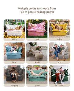 Sofá de tamaño pequeño para sala de estar, asiento individual, dormitorio simple, sofá de tela para apartamento, nórdico, espacioso, perezoso, puede acostarse - Product Image 6