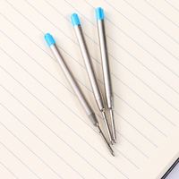 Recharge de stylo bille en métal 1,0 mm à écriture fluide, inserts de stylo remplaçables G2, encre noire et bleue, usage promotionnel, personnalisable