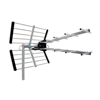 Antenne TV extérieure DVB.T2 à double bras articulé pour la réception de signal TV longue portée sur la bande UHF