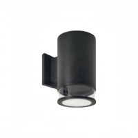 Lampe murale extérieure en aluminium LED blanc chaud étanche avec douille GU10/E27 et diffuseur en polycarbonate
