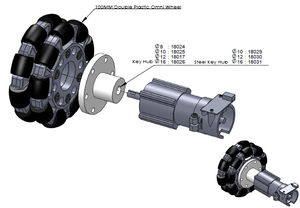 Zoty <span class=keywords><strong>100mm</strong></span> Omnidirecional Roda De Borracha 14049 Modelo Durável Multi-direcional <span class=keywords><strong>Omni</strong></span> Rodas - Product Image 4