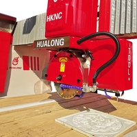 Machine de découpe de pierre à 5 axes HUALONG Auto, scie à pont pour quartz, granit, marbre, machine de découpe CNC pour comptoirs de cuisine