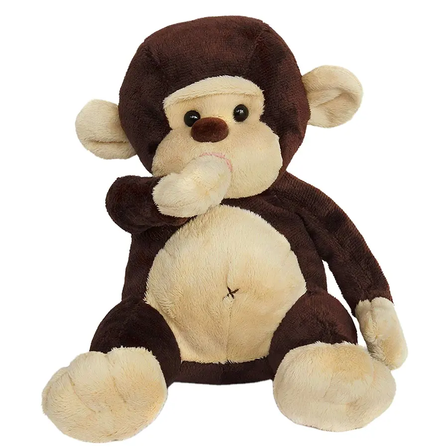 A072 Naughty Eat Finger Little Monkey Multiple Poses Stuffed Animal Plush Toy Multi Pose Magnet Plush Monkey