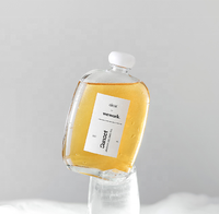 En stock 250ml 500ml carré plat brassage à froid café kombucha bière boissons bouteille en verre avec bouchon à vis blanc pour boisson jus