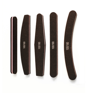 Custom Logo 100/180 Grit Nail File Washable Square/Diamond/Half-Moon Emery Board Nail File