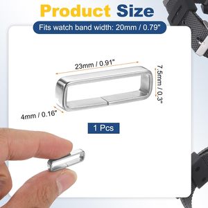 Boucles de bracelet de montre en métal, support de remplacement pour bracelet de montre, attache en acier inoxydable pour bracelet de montre-bracelet - Product Image 2