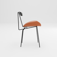 Chaise de salle à manger et de salon moderne à accoudoirs, avec pieds noirs, pour restaurant et loisirs, prix usine