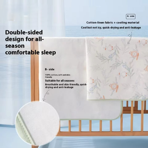 Cambiador de bebé con patrón de dibujos animados de algodón, accesorio de viaje portátil, lavable, fresco y transpirable, para recién nacidos hasta los 3 años - Product Image 2