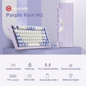 PBT keycap USB Tipe C berkabel ergonomis Linear merah tombol Desktop Laptop mekanik PC game Tablet Keyboard - Product Image 5