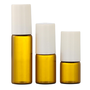 Botellas de Vidrio con Rodillo, Mate, 10 ml, Ámbar, Negro, 15 ml, Botella de Vidrio Vacía para Perfume o Aceite con Rodillo de Acero Inoxidable/Vidrio - Product Image 6