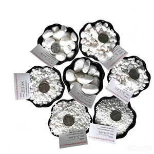 <span class=keywords><strong>Pierre</strong></span> naturelle de qualité supérieure, galets polis blanc neige, pierres de pavage décoratives pour l'aménagement paysager des jardins et des parcs - Product Image 3