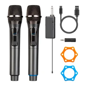 Professionele W102 Draadloze Microfoon Draadloze Karaoke Ware Diversiteit Draadloze Microfoon 2 Kanalen Ontvangen Microfoon Voor Podium