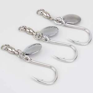 ตะขอเบ็ดตก<span class=keywords><strong>ปลา</strong></span>เหล็กคาร์บอนสูง ขนาด 1/0 2/0 3/0 5/0 แบบเดี่ยว สำหรับ<span class=keywords><strong>ปลา</strong></span>แมคเคอเรลสเปน <span class=keywords><strong>ปลา</strong></span>บาส พร้อมตัวหมุนแบบมีลูกปืนและช้อน - Product Image 1