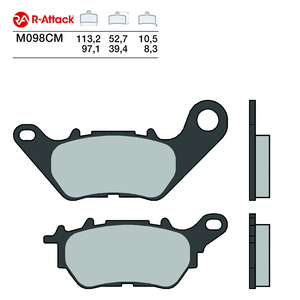 Plaquettes de frein arrière en céramique carbone R-Attack M098CM pour moto, homologuées R90 - Product Image 1