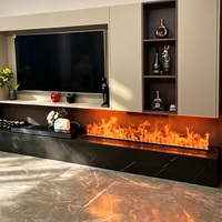 Cheminée électrique encastrable LUXUAN avec affichage LED, contrôle par application à distance, flamme multicolore, classe d'efficacité énergétique, pour usage domestique